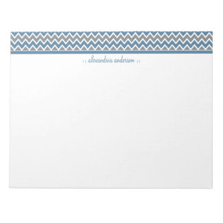 Bloc-notes tendance personnalisé Motif Chevron (bl