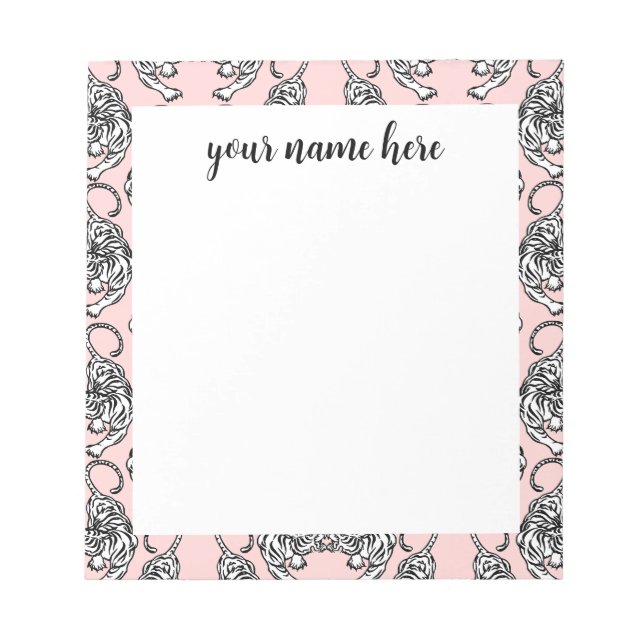 Bloc-notes Tiger personnalisé (Devant)