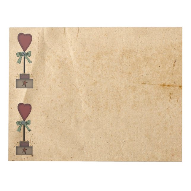 Bloc-notes Topiaire à Cœur Primitif (Devant)