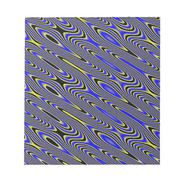 Bloc-Notes Tourbillonnant Noir Bleu Et Jaune (Devant)