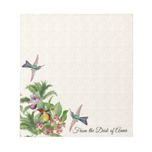 Bloc-notes Tropical Hummingbird Birds Orchid Flowe