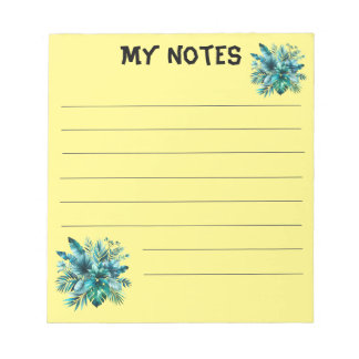 Bloc-notes tropical vert verdoyant