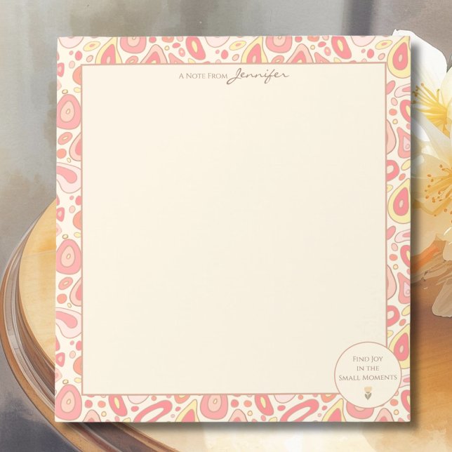 Bloc-notes « Trouvez la joie dans les petits momen (Personalized "Find the Joy in the Small Moments" Inspirational Notepad)
