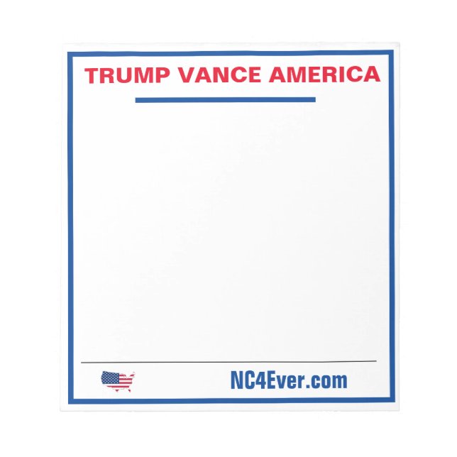 Bloc-notes TRUMP VANCE AMERICA (Devant)
