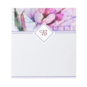 Bloc-notes tulipe aquarelle
