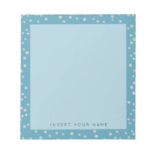 Bloc-notes Turquoise Crystal Confetti 5,5 po x 6 p