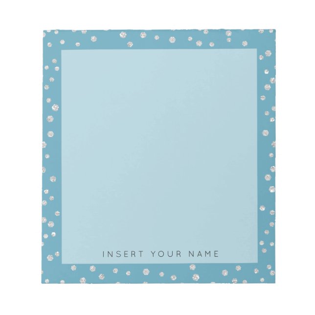 Bloc-notes Turquoise Crystal Confetti 5,5 po x 6 p (Devant)
