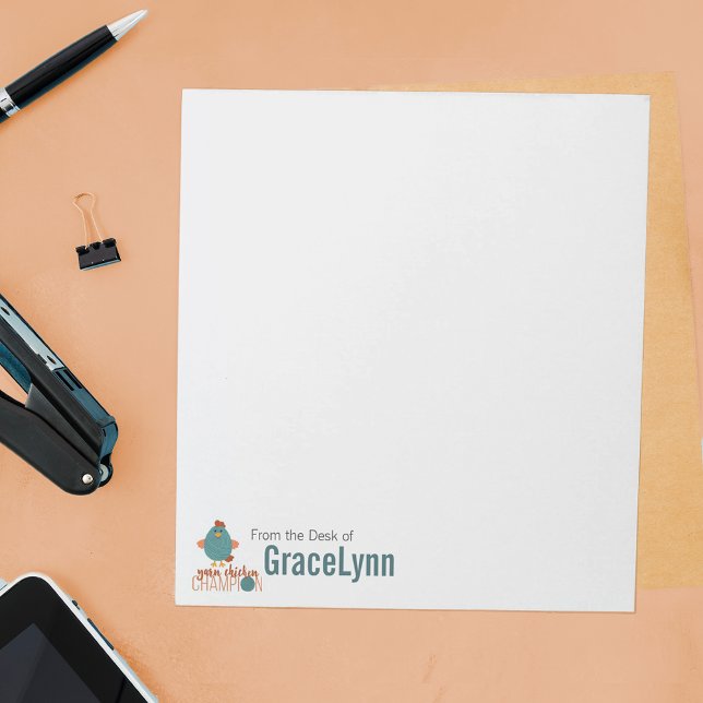 Bloc-notes turquoise et rouille Champion du poulet (Créateur téléchargé)