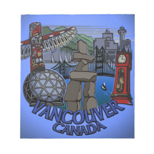 Bloc-notes Vancouver Souvenir des monuments de Van