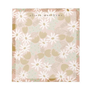 Bloc-notes vintage Floral personnalisé
