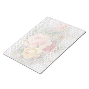 Bloc-notes Vintage Floral rose Trellis