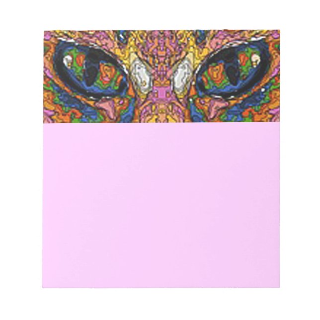 Bloc-notes Yeux de Chat Psychedelique (Devant)