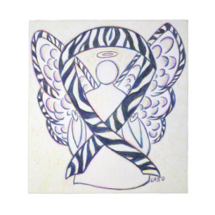 Bloc-notes Zebra Strike Awareness Ribbon Angel Art