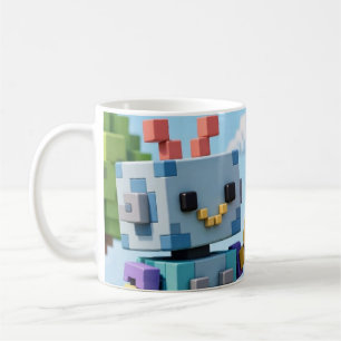 Bloc par Bloc — Mug du robot constructeur de voxel