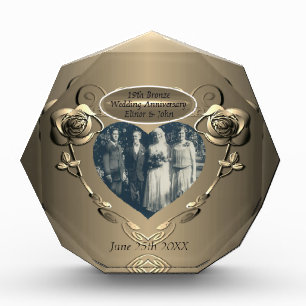 Bloc Photo 19ème/8ème anniversaire du Mariage de bronze(coule
