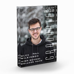 Bloc Photo 2022 Modern Script Guy Trendy Graduation