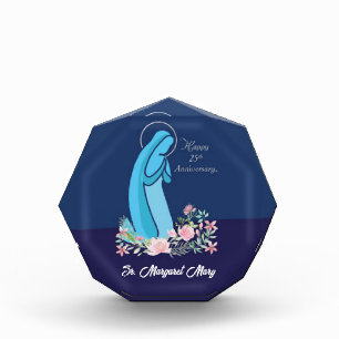 Bloc Photo 25e anniversaire de la vie religieuse Nun Fleur ro
