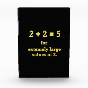 Bloc Photo 2 + 2 = 5 Blague de maths drôle
