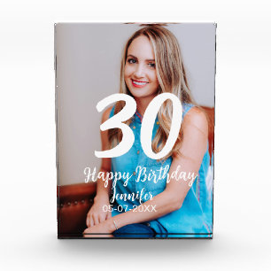Bloc Photo 30e anniversaire ajouter nom date année photo blan