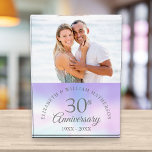 Bloc Photo 30e Mariage Pearl Anniversaire Élégant<br><div class="desc">Cette tenue d'anniversaire chic du 30ème mariage peut être personnalisée avec la photo,  les noms et les dates d'anniversaire du couple spécial. Conçu par Thisisnotme©</div>