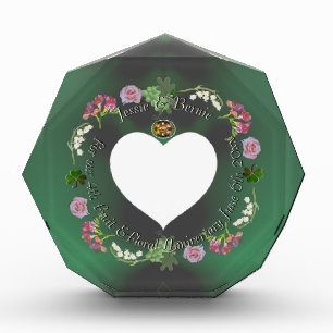 Bloc Photo 4ème anniversaire de fruits et de fleurs