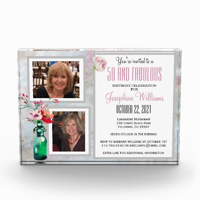 Bloc Photo 50 et Fab KEEPSAKE 50e fête d'anniversaire (Devant)