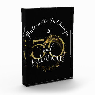 Bloc Photo 50e Anniversaire Soirée Gold Noir 50 et Fabulous