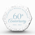 Bloc Photo 60e Anniversaire Coeurs Confetti<br><div class="desc">Conçu pour coordonner avec notre collection de Coeurs du 60e Anniversaire. Doté de coeurs délicats confettis. Personnalisez avec vos soixante ans spéciaux d'information diamantaire anniversaire en lettres chic. Conçu par Thisisnotme©</div>