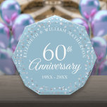 Bloc Photo 60e anniversaire de Mariage Amour Coeurs Confetti<br><div class="desc">Doté de coeurs délicats confettis. Personnalisez avec vos informations spéciales diamant anniversaire en lettres chic. Conçu par Thisisnotme©</div>