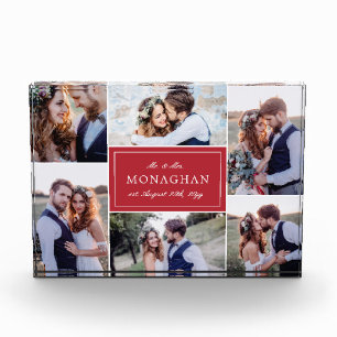 Bloc Photo 6 rouge du collage de photo