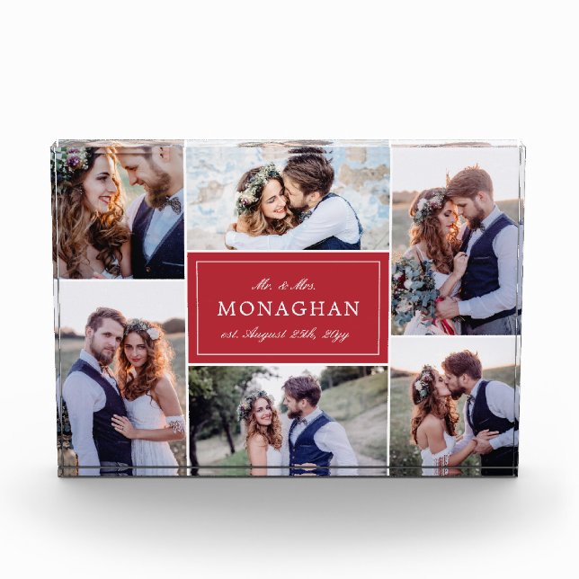 Bloc Photo 6 rouge du collage | de photo (Devant)