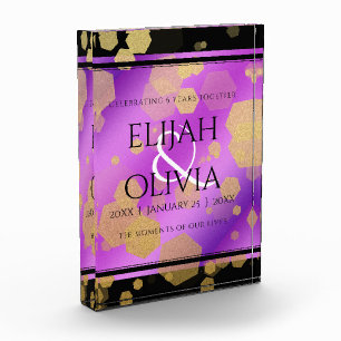 Bloc Photo 6e 33e 47e 48e anniversaire du Mariage Améthyste