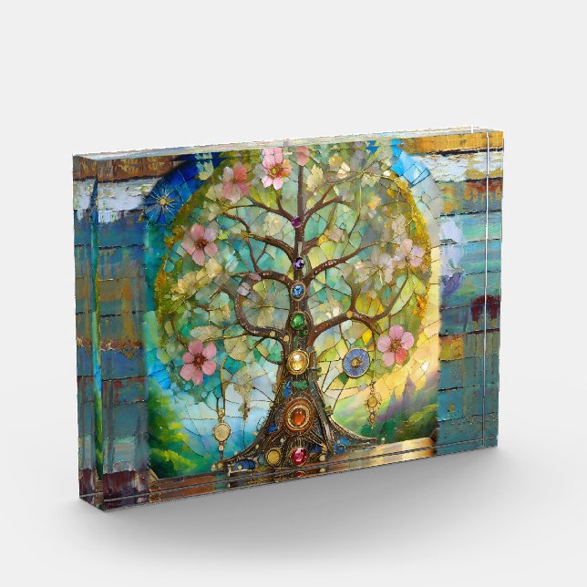 Bloc Photo 7 Chakra Fleurissant Arbre De Vie (Gauche)