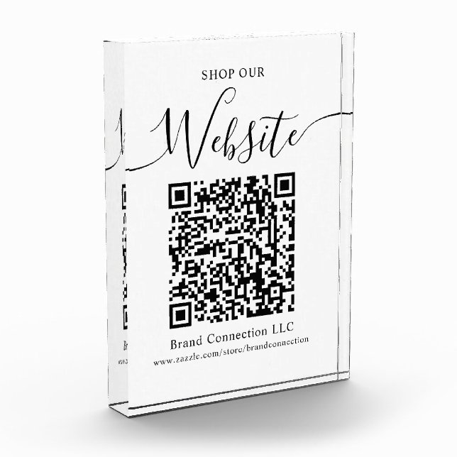 Bloc Photo Acheter notre site Web QR Code Entreprise Nom (Gauche)