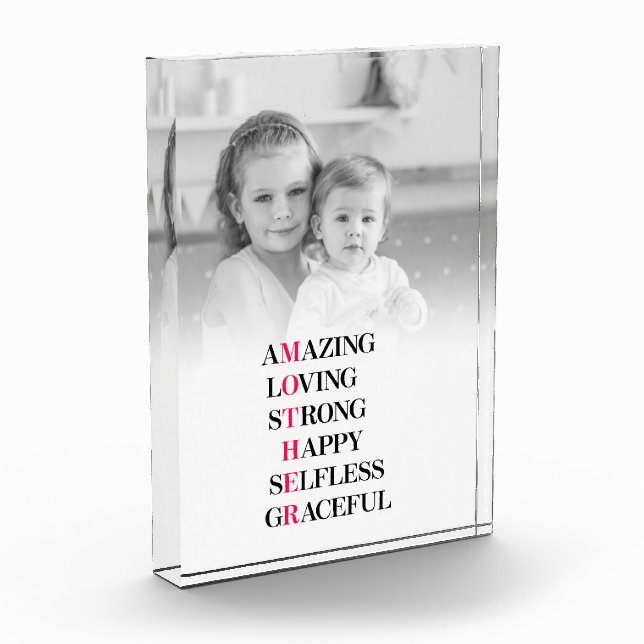 Bloc Photo Acronyme Extraordinaire de la mère Photo personnal (Gauche)