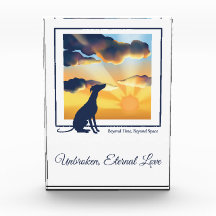 Bloc photo acrylique Mémorial pour chien - Sightho
