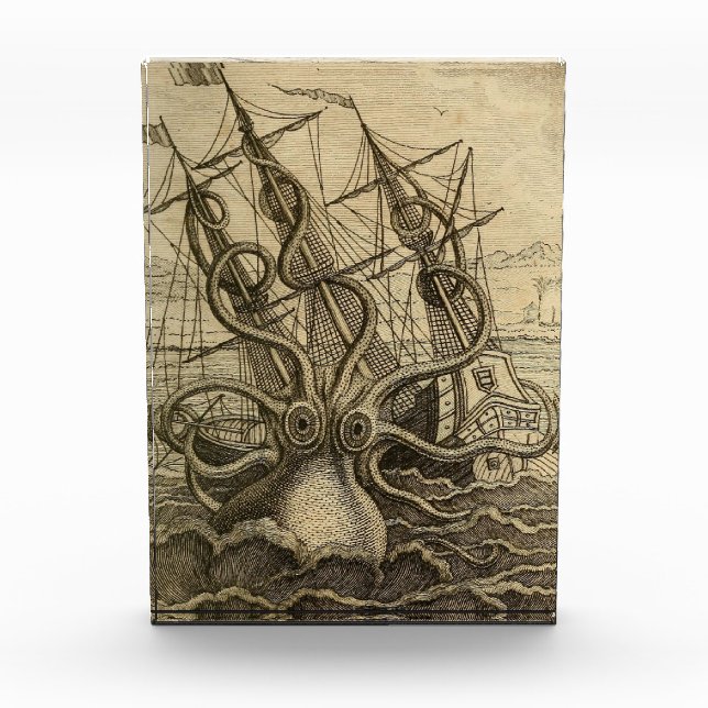 Bloc Photo Affiche du navire géant du calmar de Kraken (Devant)