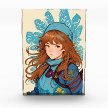 Ahana Rêveuse Anime Randonneuse Fille Art Botaniqu