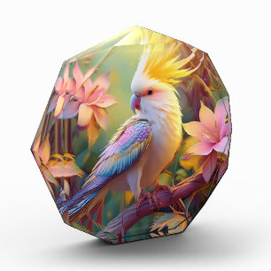 Bloc Photo Aile Iridescente Cockatiel Imaginaire Oiseau