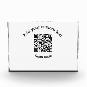 Bloc Photo Ajoutez votre texte personnalisé code QR de l'entr