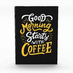 Bloc Photo Amateur De Café Good Morning Commence Avec Café