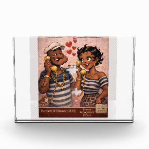 Bloc Photo Amour de la royauté urbaine – Art d'un couple afro