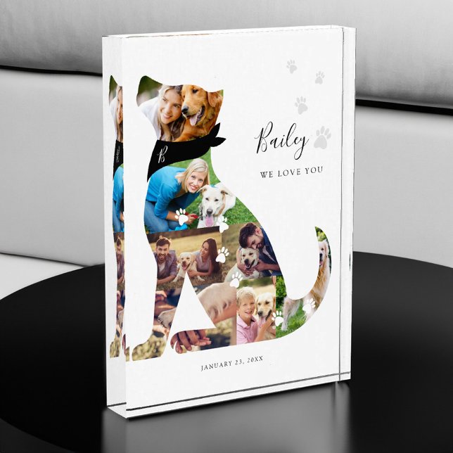 Bloc Photo Amour Mémoire Chien Photo Collage Pet Memorial (Loving Memory Dog Photo Collage Pet Memorial)