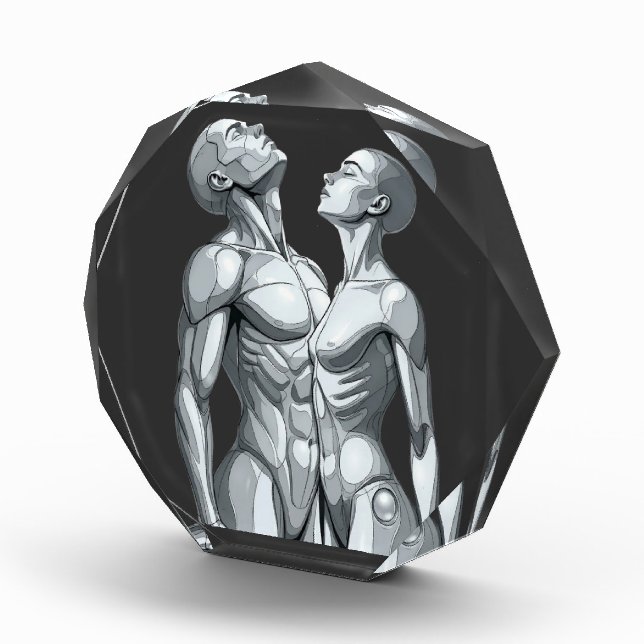 Bloc Photo Android Union: Cyborg Couple Futuristic Art Poster (Droite)