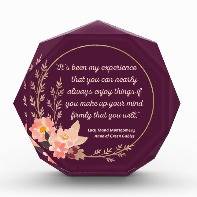 Bloc Photo Anne Of Green Gables Citation I - Style mignon (Devant)