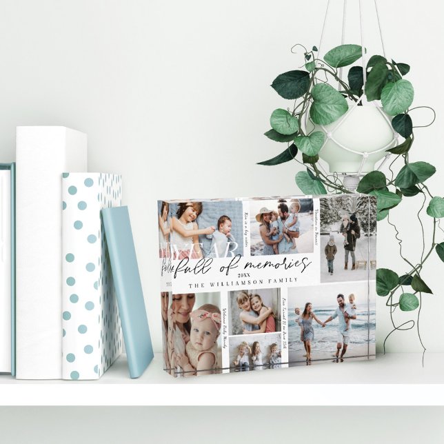 Bloc Photo Année pleine de souvenirs Collage photo et faits s (Créateur téléchargé)