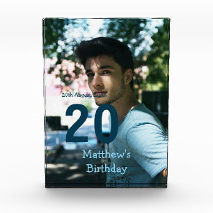 Bloc Photo anniversaire 20 ans ajouter nom photo date homme b