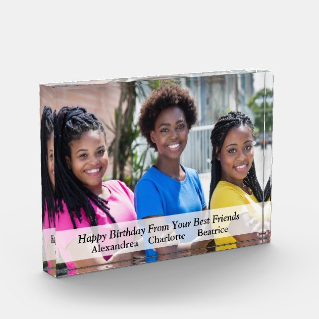 Bloc Photo Anniversaire Best Friends Sisters Family Custom (Gauche)