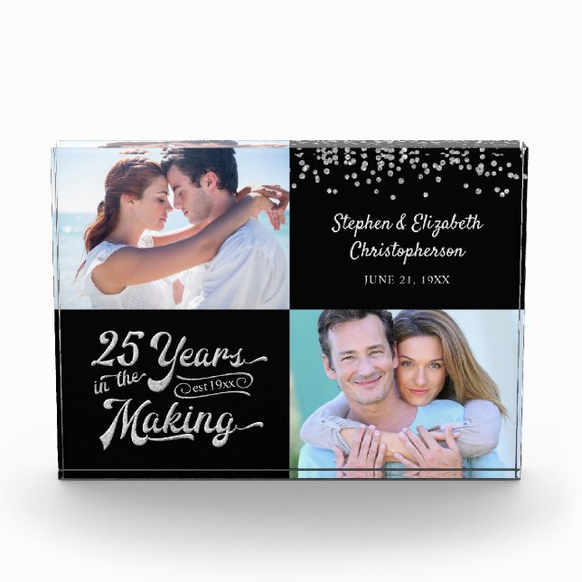 Bloc Photo Anniversaire d'argent hier et maintenant Photos Co (Devant)