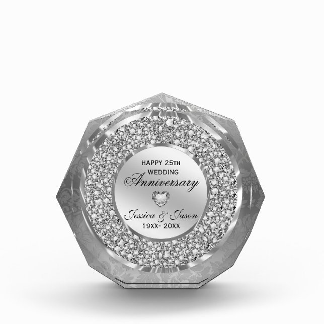 Bloc Photo Anniversaire des diamants blancs-Mariages (Devant)